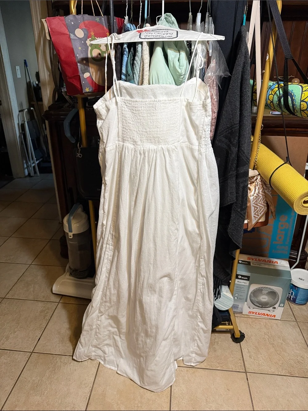 Abercrombie & Fitch White Maxi Sundress